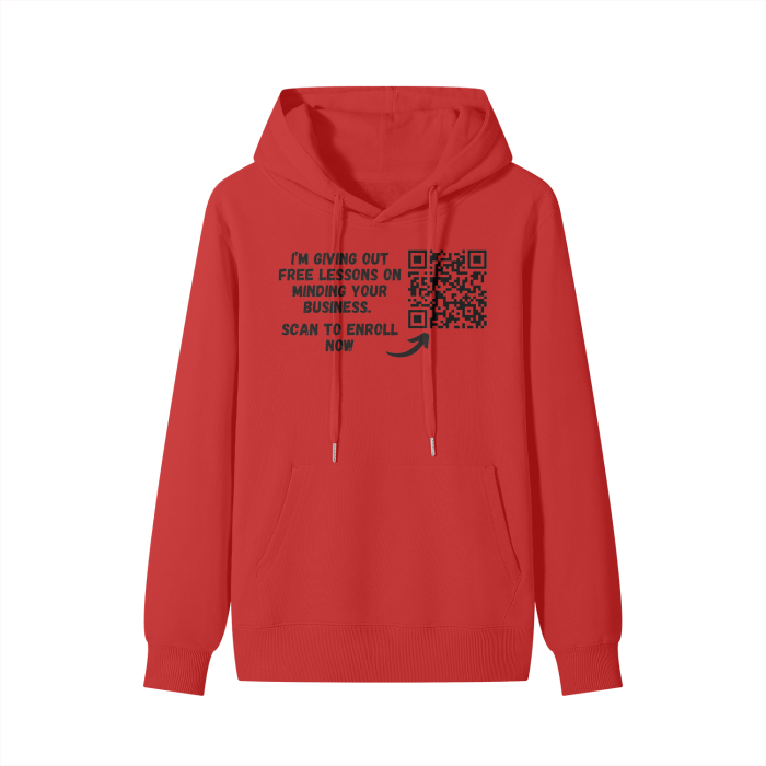 Free Lessons QR code Classic Hoodie