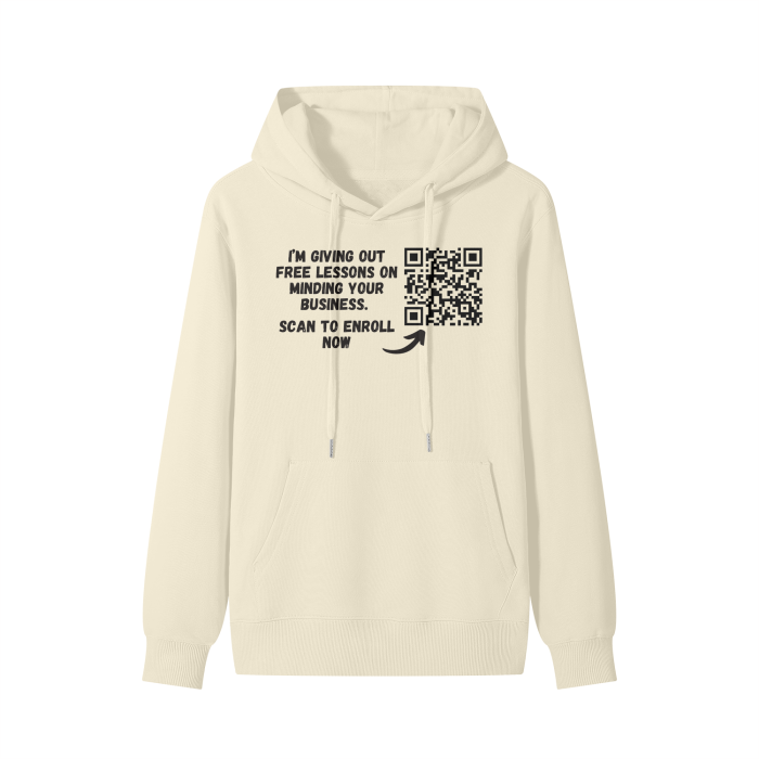 Free Lessons QR code Classic Hoodie