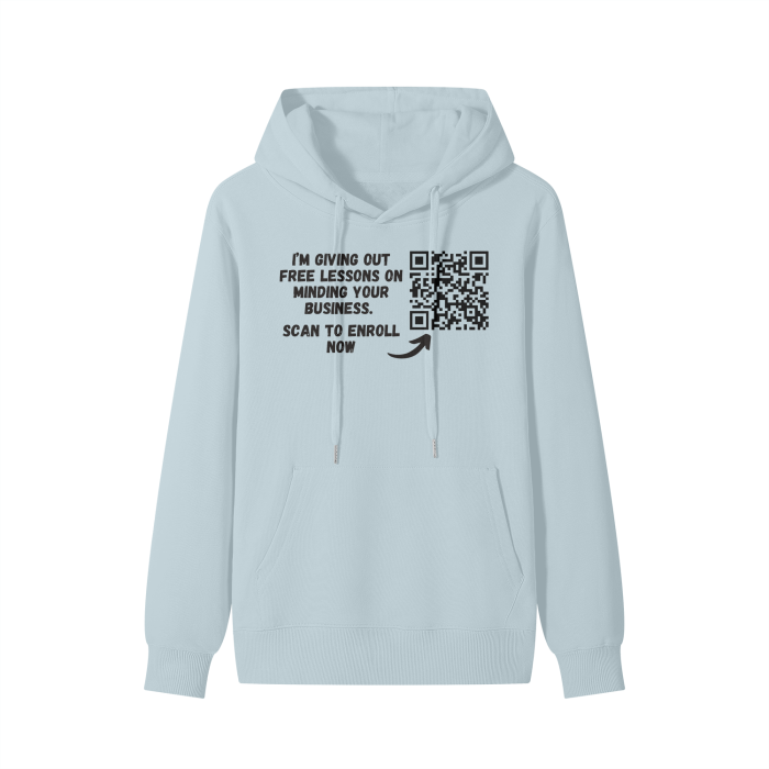 Free Lessons QR code Classic Hoodie