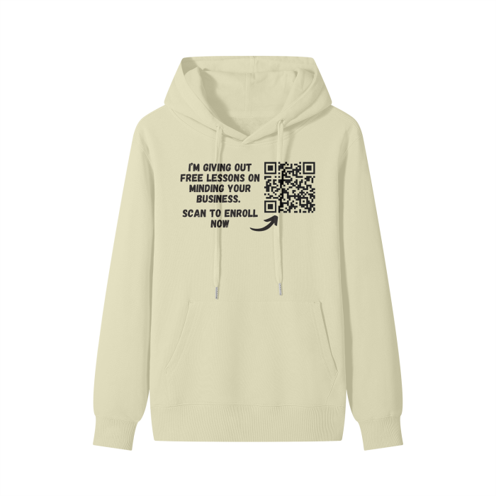Free Lessons QR code Classic Hoodie