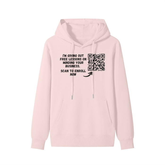 Free Lessons QR code Classic Hoodie