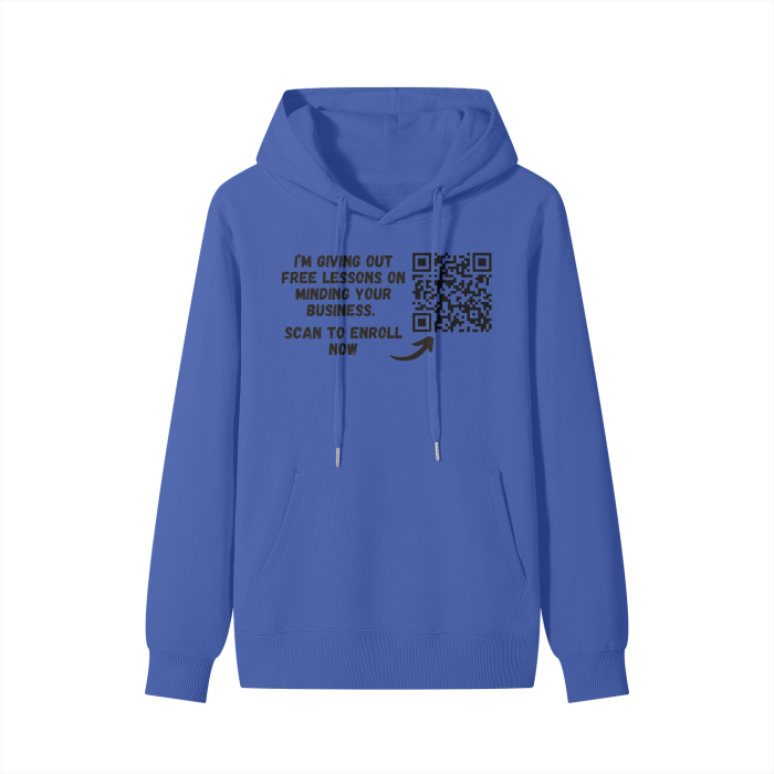 Free Lessons QR code Classic Hoodie