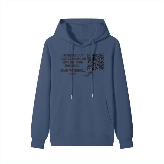Free Lessons QR code Classic Hoodie