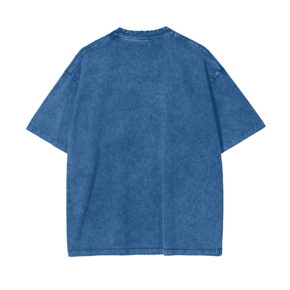 God Dont Play About Me (White Hollow) Oversize Snow Washed T-Shirt #R00037