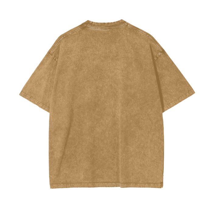 God Dont Play About Me (White Hollow) Oversize Snow Washed T-Shirt #R00037