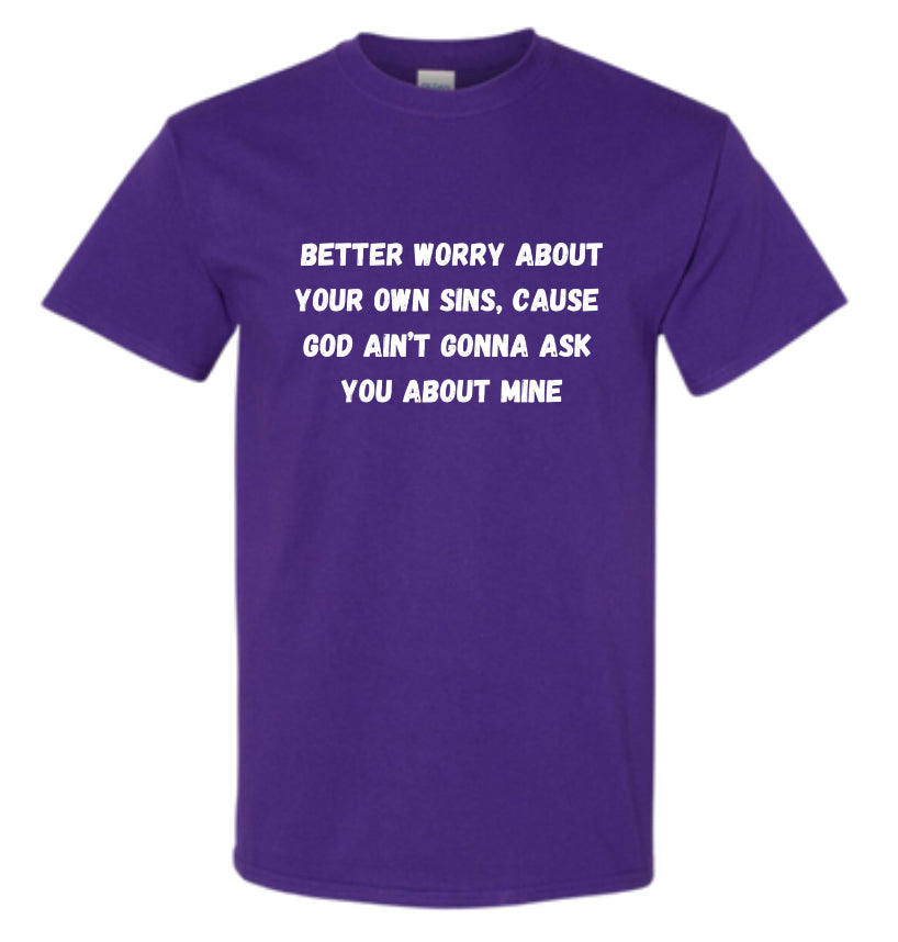 Worry about your own sins Heavy Cotton T-Shirt