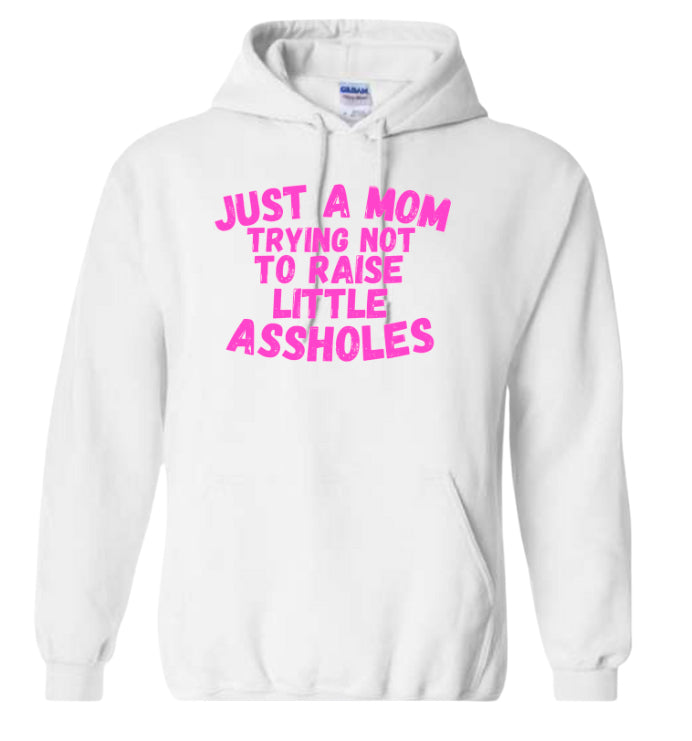 Just a Mom trying not to raise little Assholes Classic Hoodie