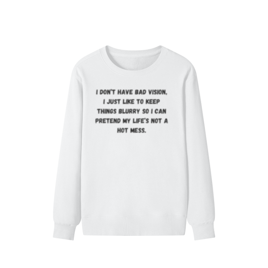 Blurry Text Classic Sweater