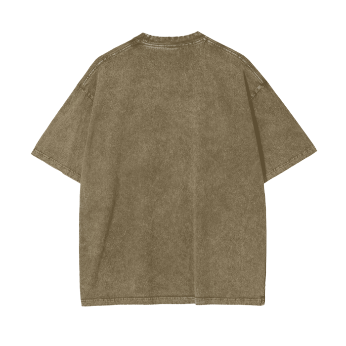 God Dont Play About Me (White Hollow) Oversize Snow Washed T-Shirt #R00037