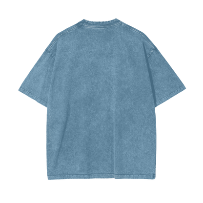 God Dont Play About Me (White Hollow) Oversize Snow Washed T-Shirt #R00037