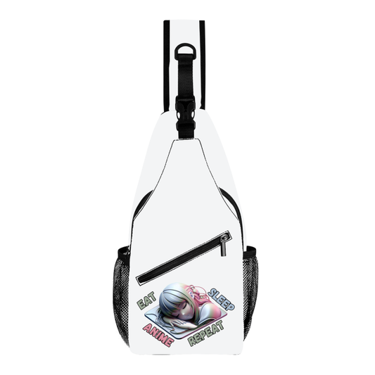 Eat, Sleep, Anime, Repeat Chest Bag