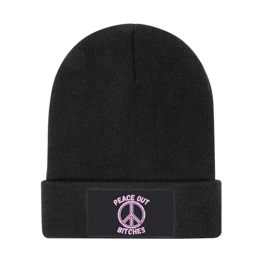 Peace Out Bitches (Pink) Beanie
