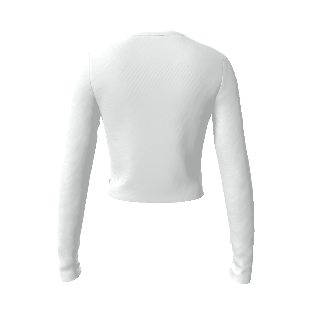 Sweat Pants Hair Tied Women's Crop Top Long Sleeve