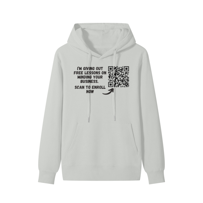 Free Lessons QR code Classic Hoodie
